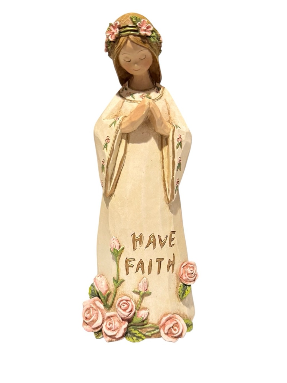 Vintage Hand-painted Praying Angel Figurine